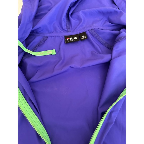 Women XL Fila stylish windbreaker running jacket loose travel lightweight mesh - Picture 4 of 10